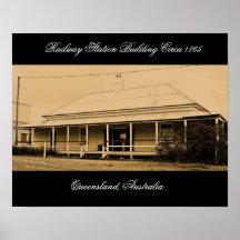 Australian Railway Station circa 1865-Poster