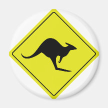 australian roadsign kangaroo australia magnet