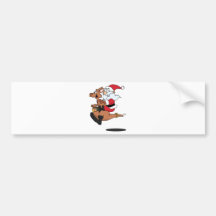 Australian Santa riding a Christmas kangaroo Bumper Stickers