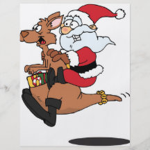 Australian Santa riding a Christmas kangaroo Full Color Flyer