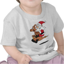 Australian Santa riding a Christmas kangaroo Tee Shirt