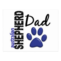 Australian Shepherd Dad 2 Postcards