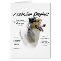 Australian Shepherd History Design Greeting Card