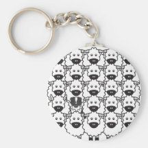 Australian Shepherd in the Sheep Keychain