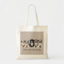 Australian Shepherd Puppies Tote Bag
