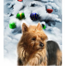 Australian Terrier Christmas Ornament Acrylic Cut Outs