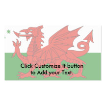 Australian Welsh Heritage, Australia flag Business Card