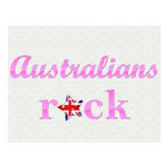 Australians Rock - Cute Pink Postcard