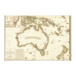 AustraliaPanoramic MapAustralia 2 Stretched Canvas Prints