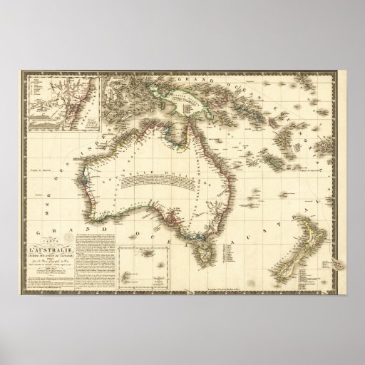 AustraliaPanoramic MapAustralia 2 Posters