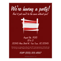 Austria Brush Flag Personalized Invitation