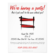 Austria Brush Flag Personalized Invite