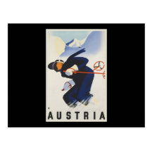 Austria Ski Post Card