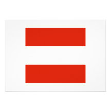 Austria Square Flag Custom Invitations