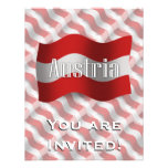 Austria Waving Flag Personalized Announcement