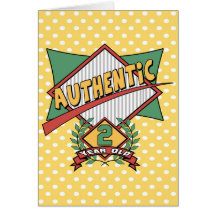 Authentic 2 Year Old Card