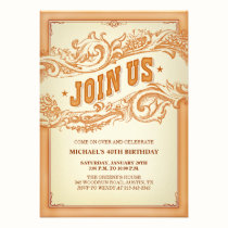Authentic Old Western Party Invitation invitations