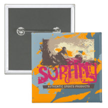 Authentic Surfing T shirts and Gifts Pinback Button