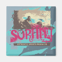 Authentic Surfing T shirts and Gifts Magnets