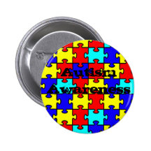autism awareness button