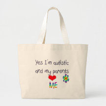Autism awareness canvas bags