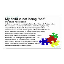 Autism Awareness card Business Card Template