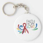 Autism Awareness - Faith, Hope, Love Key Chains
