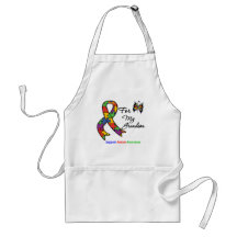 Autism Awareness For My Grandson Aprons