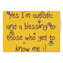 Autism awareness greeting card