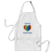 Autism Awareness Heart Apron