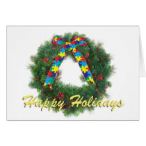 Autism Awareness Holiday Greeting Card cards