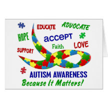 AUTISM AWARENESS MONTH APRIL GREETING CARDS