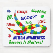 AUTISM AWARENESS MONTH APRIL MOUSE MATS