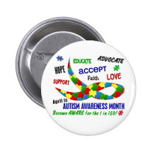 AUTISM AWARENESS MONTH APRIL PIN