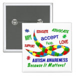 AUTISM AWARENESS MONTH APRIL PINBACK BUTTON