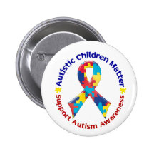 Autism Awareness Pinback Button