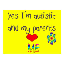 Autism awareness post card