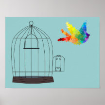 Autism Awareness Puzzle Bird Poster