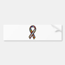 Autism Awareness Ribbon Bumper Sticker