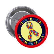 Autism Awareness Ribbon Pinback Buttons