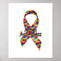 Autism Awareness Ribbon Posters