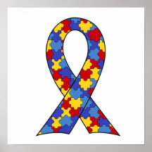 Autism Awareness  Ribbon Print