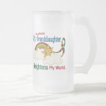Autism BRIGHTENS MY WORLD 1 Granddaughter Mugs