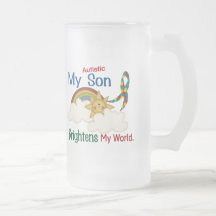 Autism BRIGHTENS MY WORLD 1 Son Coffee Mug