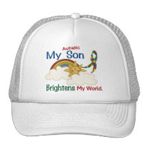 Autism BRIGHTENS MY WORLD 1 Son Hat