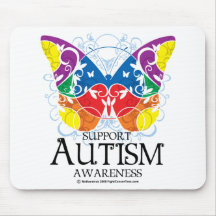 Autism Butterfly Mouse Pad