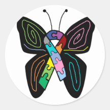 Autism Butterfly stickers