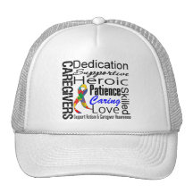 Autism Caregivers Collage Mesh Hats