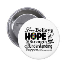 Autism Collage of Hope Pin