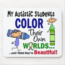 Autism COLOR THEIR OWN WORLDS Students Mousemats